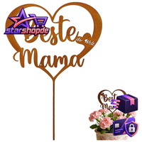 Gartenstecker Metall Rost Herz Beste Mama Der Welt Geschenk Deko Grabschmuck