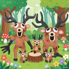 99 Nights In The Forest Deer Plush Toy Stuffed Animal Kids Halloween Birthday