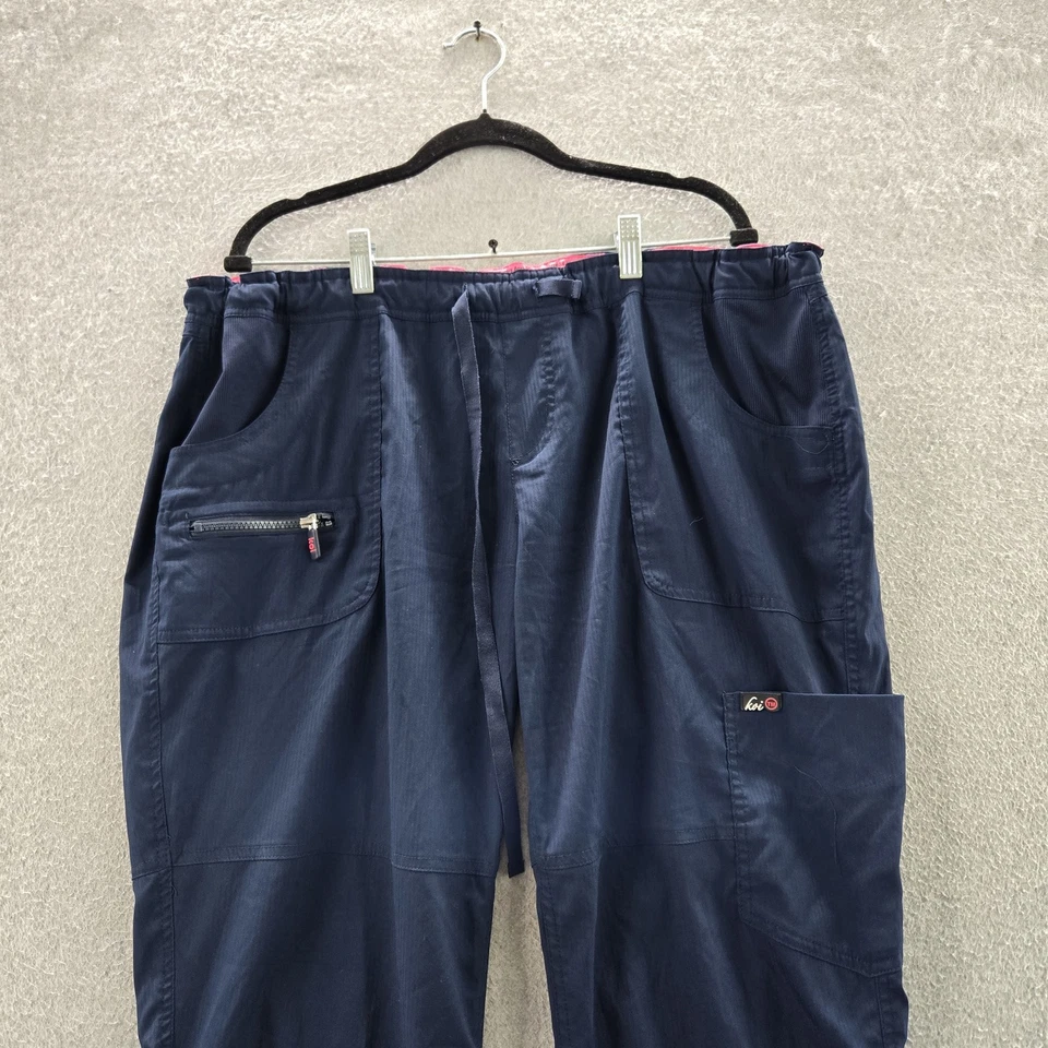 Koi Lite女式磨砂裤XL PETITE蓝色拉链28英寸内缝 — 第 4/4 张图片