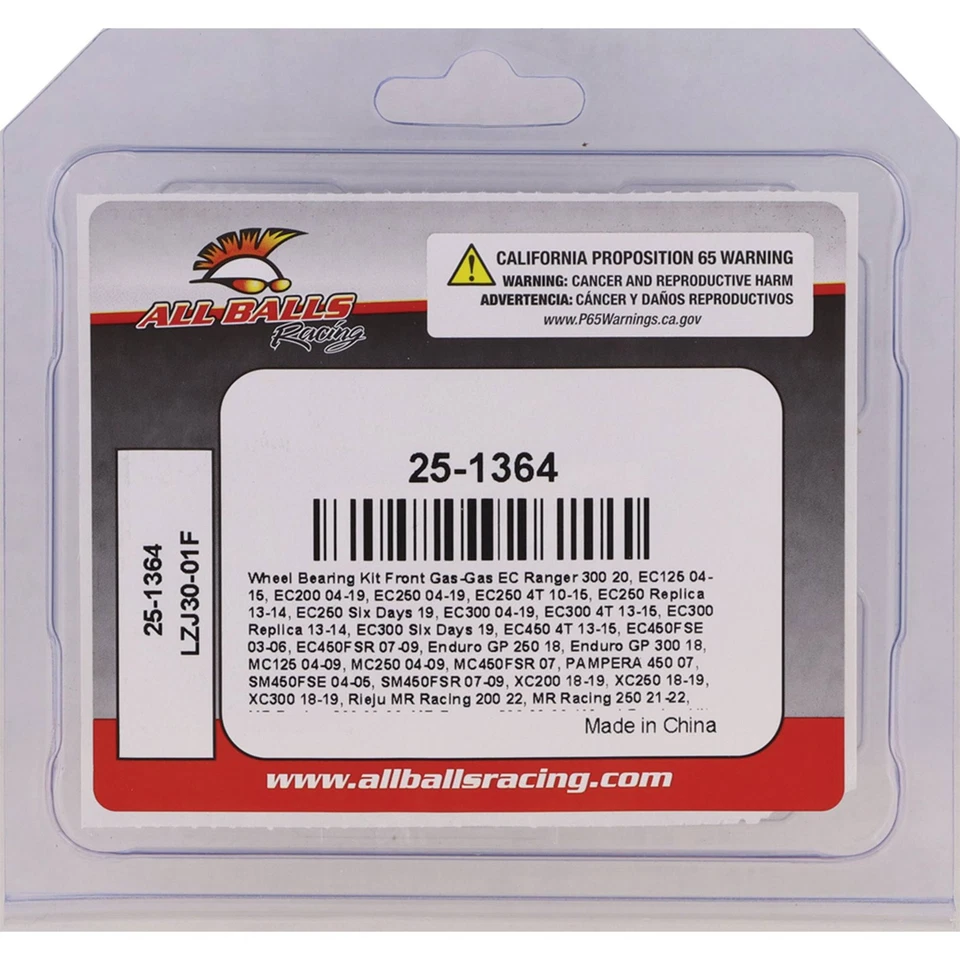 All Balls Front Wheel Bearing Seal Kit For Gas-Gas EC250 04-11 EC250 4T 10 Foto 4 de 4