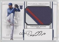 2017 Panini National Treasures 13/99 Yohander Mendez #205 Auto 0f8
