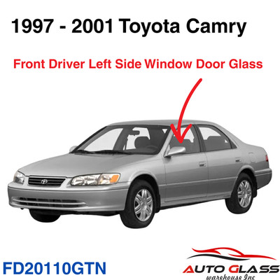 Fits 1997-2001 Toyota Camry 4Dr Sedan Driver Side Left Front Door Window Glass