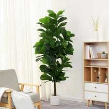 Fiddle Leaf Fig Tree Artificial, Tall Faux Fiddle Leaf Fig Tree, Fake Fig Plant