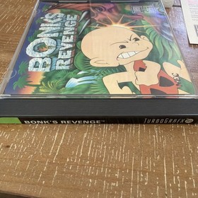 Bonk's Revenge (TurboGrafx-16, 1991) CIB, Manual Poster Original Styrofoam MINT