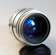 Helios 44 Lens 8 blades 2/58 mm mount M42 Silver