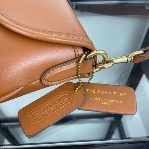 Bolso Coach Soho en Cuero Regenerativo CR699 Marrón Outlet Nuevo Hombro - Imagen 7 de 9