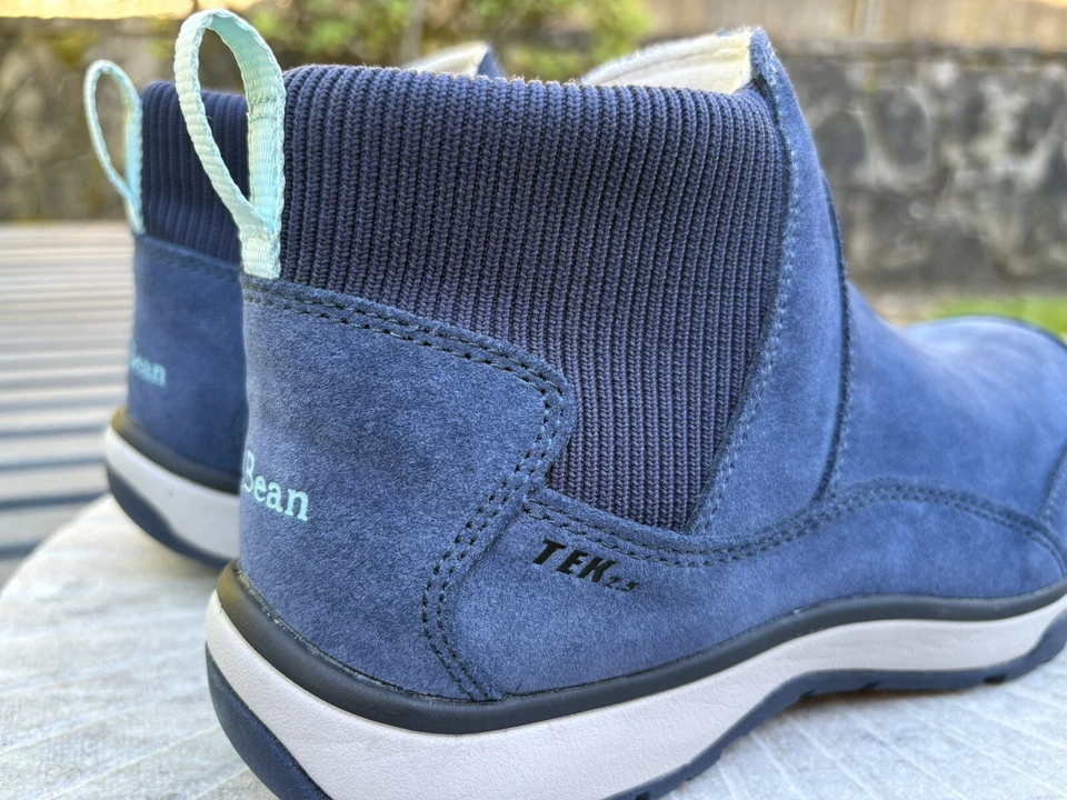 LL Bean женщин темно-синий снег замши кроссовок 5 лодыжки загрузки размер 9 M - Изображение 4 из 4