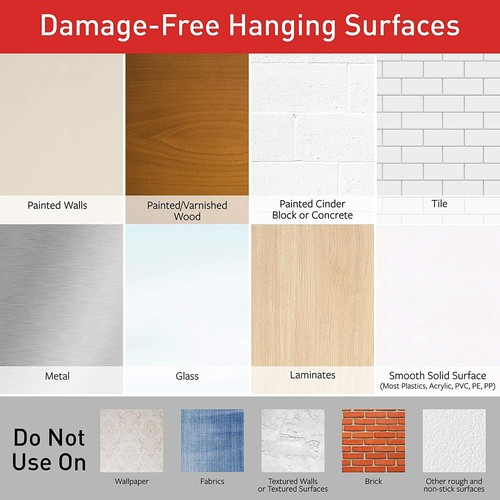 3M Command 17206 Large Picture Hanging Strips, 40 Pairs/ 80 Strips, Holds 16 lbs - Picture 8 of 9