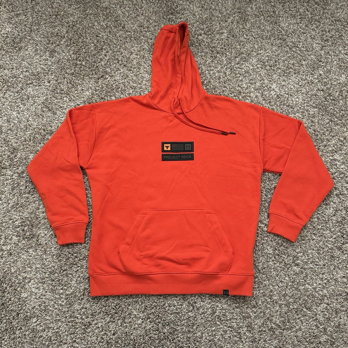 Under Armour x Project Rock Veterans Day Heavyweight Hoodie Orange 