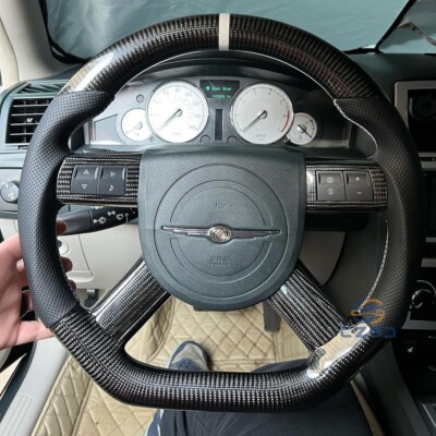 Carbon fiber Steering Wheel fit Dodge Charger STR Chrysler 300C  05-10