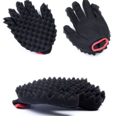 Barber Brush Coil Curly Hair Afro Braid Wave Magical Sponge Glove Styling Tool