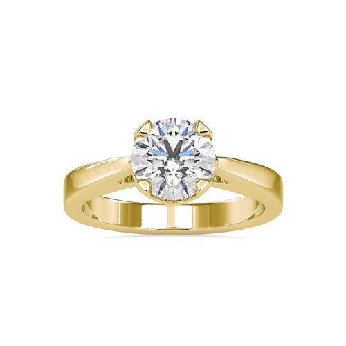Stunning 1.20 Carats Round Certified VVS Lab Grown Engagement Ring 10k Gold - Picture 3 of 12