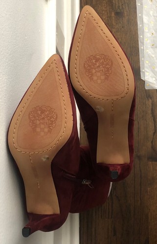 Vince Camuto Seselti Stiefel über dem Knie Bordo Wildleder Reißverschluss rot braun Damen 8 - Bild 14 von 23