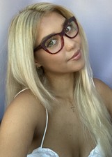 Authentic ALAIN MIKLI A 46013M 0H9B 52mm Cat Eye Red Women's Eyeglasses Italy DI