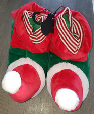 men or women NEW NWT ELF CHRISTMAS SLIPPERS RED GREEN thick gripper large 11-12