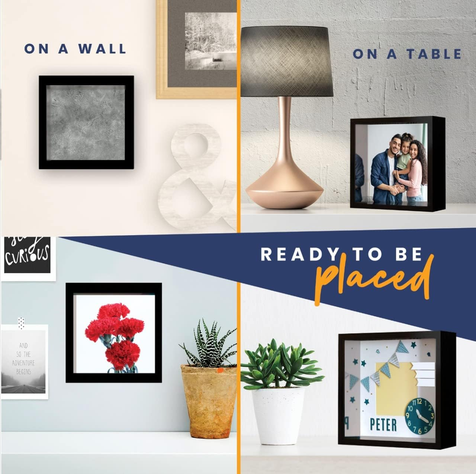 Shadow Box Piggy Banks for Adults, Black Money, Box for Cash Saving