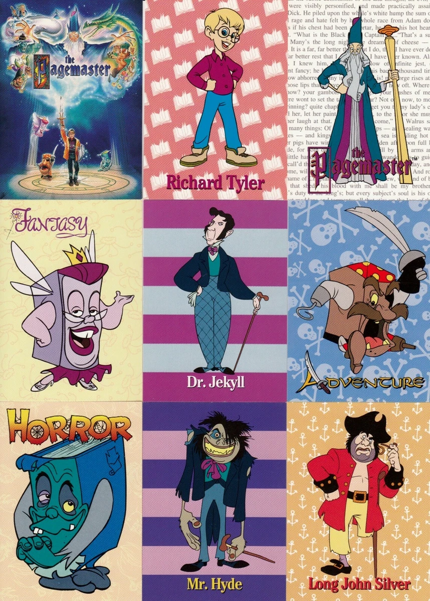 THE PAGEMASTER MOVIE 1994 SKYBOX COMPLETE BASE CARD SET OF 90 AN