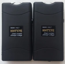 (2) Rechargeable Stun Gun with LED Light - Free Taser Holster