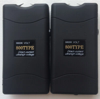 COMBO SET (2) Rechargeable Stun Gun with LED Light - Free Taser Holster