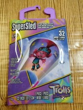 Super Sled Frameless Dream Works Trolls Princess Poppy Kite  32 Inch 