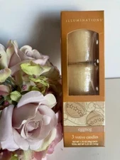illuminations Candles Egg Nog Set of 3 Votives New