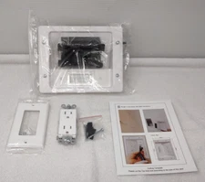In Wall Cable Management Kit For Tv Recessed Outlet Wall Plate Cable Pass Thru