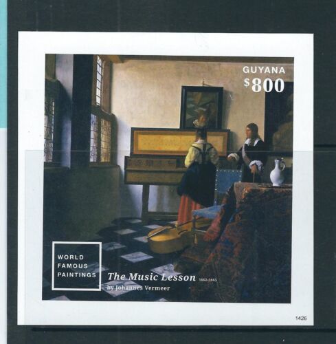 Guyana 2014 Issue / The Music Lesson By  Johannes Vermeer .MNH - Picture 1 of 1