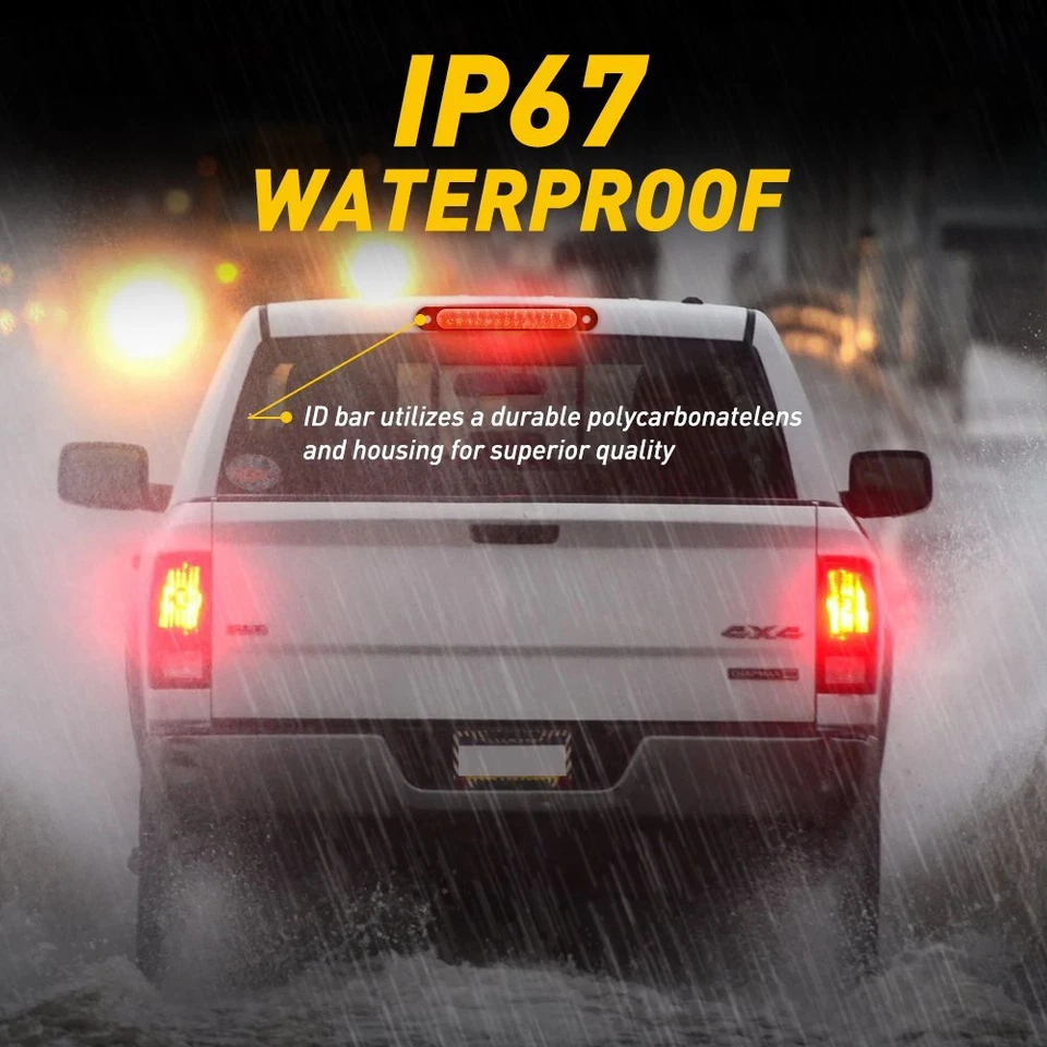 Coche 15LED Rojo Alto Tercer Montaje 3RD Luz de Freno Trasera Universal Lámpara 12V EE. UU. Foto 4 de 4