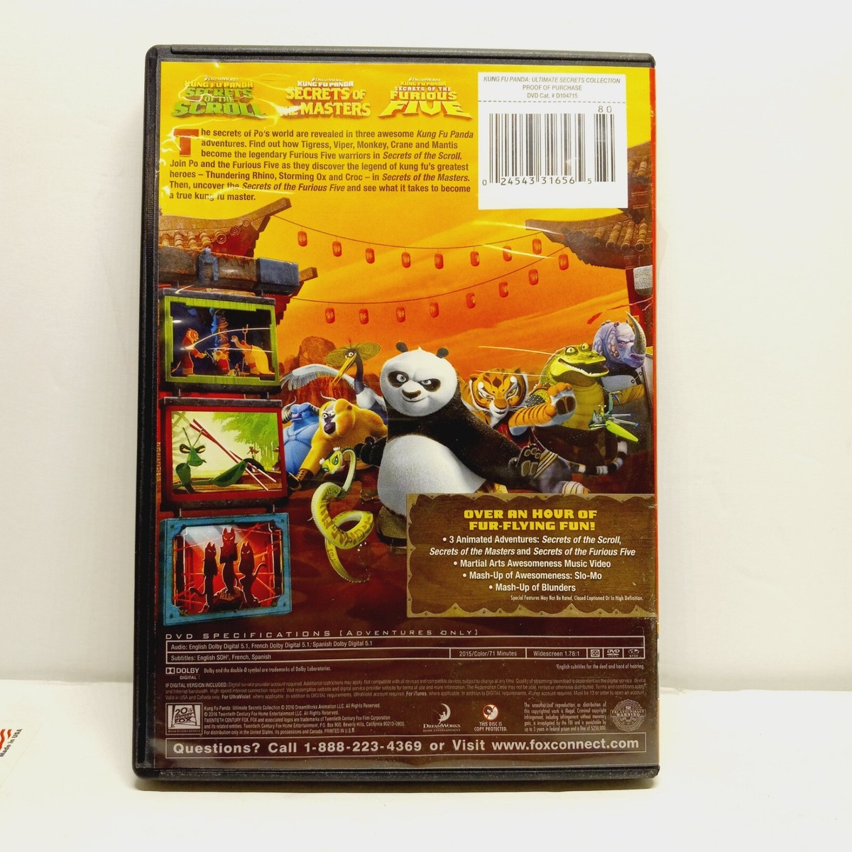 Kung Fu Panda 3 Film Collection (DVD) Kids Movie Animated Films | eBay
