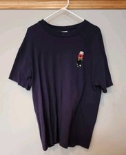 Vtg College Ware USA Men’s XL Made In USA Betty Boop Embroidered Navy T-Shirt