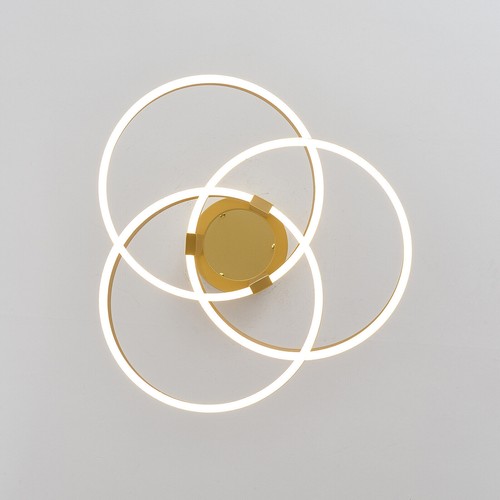 Modern Pendant Light Gold Wave LED Ceiling Lamp Dimmable Dining Room Chandelier - Picture 12 of 14