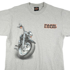Vintage Harley Davidson T Shirt Mens Size Large 90s Park Loud Biker Made In USA