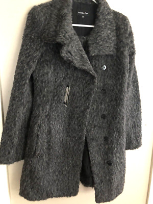 NWT PATRIZIA PEPE Charcoal Gray Wool/Alpaca Coat Size M  $529