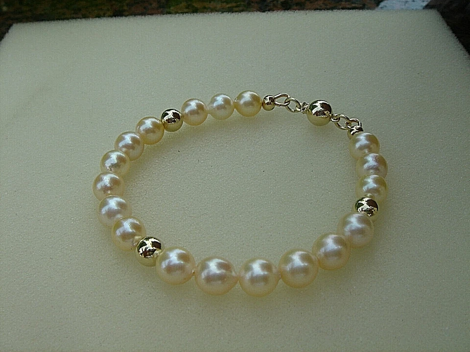 Armband mit Perlen Gold 585 - Bild 3 von 4