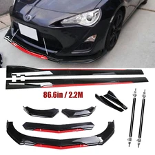 Front Bumper Lip Splitter Spoiler 86.6 Side Skirt For 17-20 Toyota 86 Body Kit