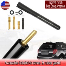 4.7inches Universal Car Antenna Carbon Fiber Exterior Radio Fm Antena Kit Screw
