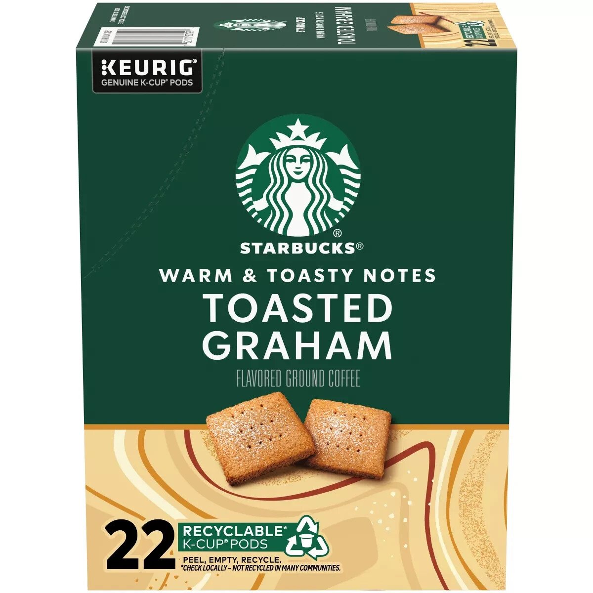 2x Starbucks Toasted Graham Keurig 22 Ct. Coffee K-Cups Pods -  44 ct Total