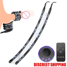 Men Electric E-Stim Penis Stretcher Enhancer Ball Scrotum Ring Delay Ejaculation
