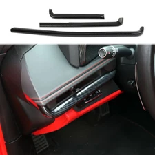 Carbon fiber style control dashboard cover trims for Chevrolet Corvette C8 2020+