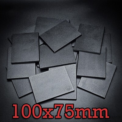 100x75mm 75x100mm Rechteck Einfache Wargaming Kunststoffbasen 3D-Druck Warhammer
