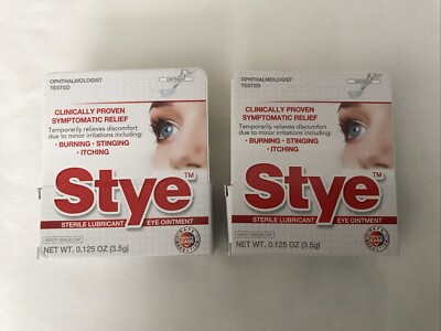 2 Boxes STYE Sterile Eye Lubricant Ointment 0.125 oz  Brand New Ex 2026+
