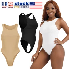 Women Sculpting Bodysuit Tummy Control Seamless Thong Shapewear Full Body Shaper