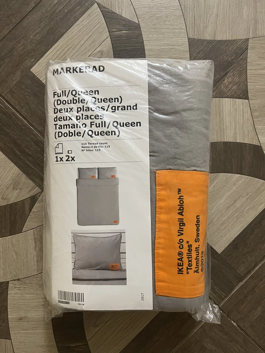 IKEA, Bedding, Virgil Abloh X Ikea Markerad Duvet Cover And 2 Pillowcases  Fullqueen Nib