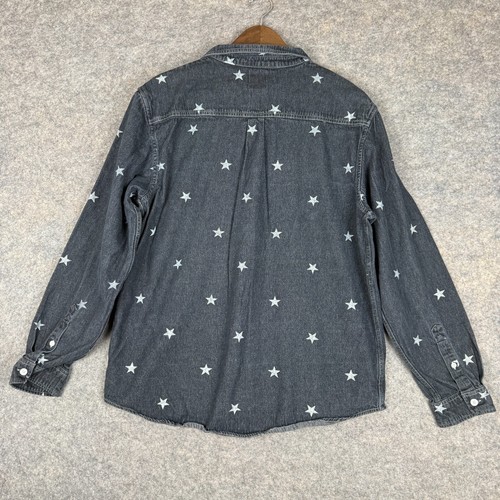 Stussy Denim Stars Button Shirt Mens XL (fits like Large ) Skater Patriotic AOP - Picture 11 of 14