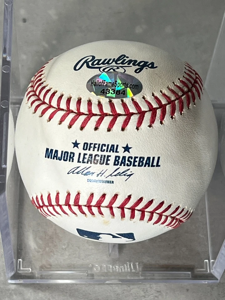 Delmon Young Firmado Oficial MLB Béisbol Tigres de Detroit Automático Salón de la fama Certificado Deportivo Foto 2 de 3