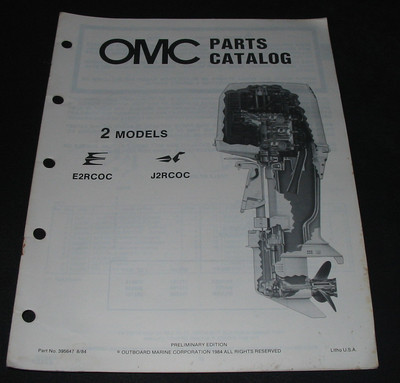 Parts Catalog OMC 2 Models E2RCOC / J2RCOC Ersatzteilkatalog ET Katalog 08/1984!