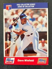 Dave WINFIELD 1992 Diet Pepsi Collector's Series #30 Toronto Blue Jays