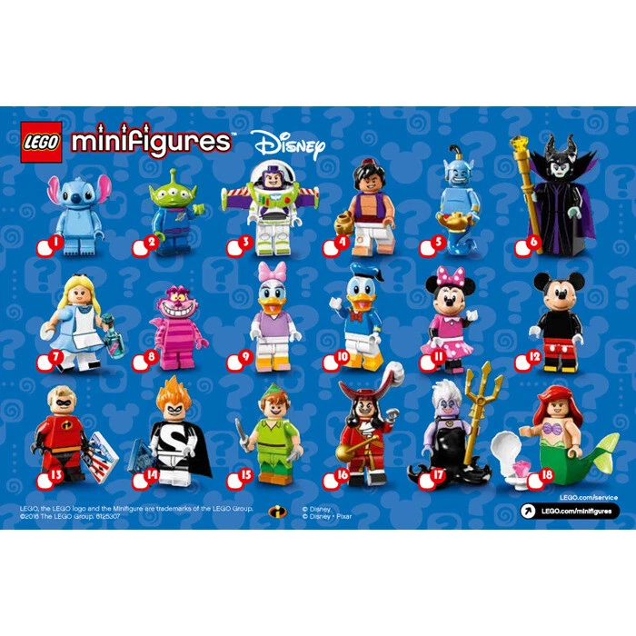 New, Sealed, Complete Set of 18 -  71012 Lego Disney Minifigures Series 1 CMF - Image 3 of 4