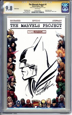 THE MARVELS PROJECT #1 CGC 9.8 SS SIGNED SKETCH BATMAN NEAL ADAMS 2009