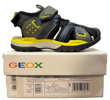 GEOX Borealis Sandal Navy / Black / Green New with box